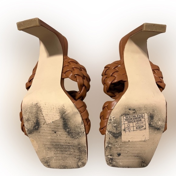 MUDD Woman’s Brown Braided High Heeled Sandals Size 7 - Picture 2 of 7